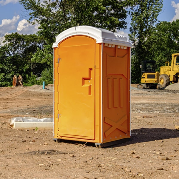 how often are the porta potties cleaned and serviced during a rental period in East Ryegate